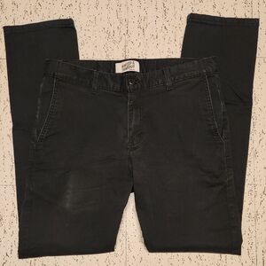 Naked & Famous Denim Black Slim Straight Stretch Chino Dress Jeans